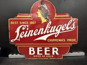 Leinenkugels Chippewas Pride large tin tacker  metal sign