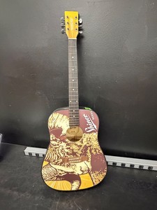 Shiner Bock Beer branded guitar, guitar made by Lauren