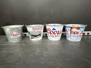 Lot of 4, Coors Beer ice buckets