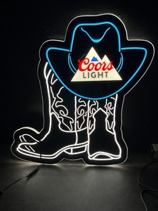 Coors Light LED with animated, toe-tappin cowboy boots