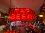 Unique, double-sided Tap Beer neon with arrow
