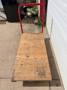 MSRP $1200 DAYTON Heavy-Duty Industrial Hardwood Platform Truck 48 x 24 Rolling Material Handling Cart wRemovable Steel Push Handle &amp Heavy-Duty Casters 2000lb Load Capacity WORKS GREAT