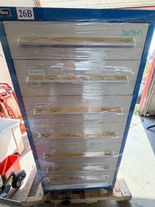 MSRP $4,200+ STANLEY VIDMAR SCU3163AL Heavy-Duty Industrial 8-Drawer Powder-Coated Steel Modular Storage Cabinet, 59"Hx30"Wx28"D, High-Capacity Tool Parts Machine Shop Warehouse Storage -&nbsp;Drawers Glide Super Smooth! Great Condition!