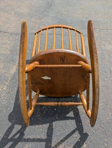 Vintage Nichols & Stone Co. Gardner, MA Wooden Windsor Rocking Chair