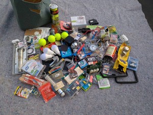 Assorted Hardware, Electrical Parts and Garage Supplies