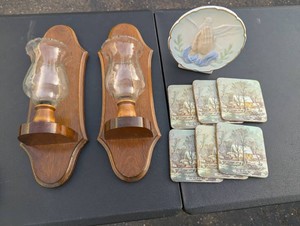Wall Candle Sconces, Old Grist Mill Coasters and Prayer Plaque