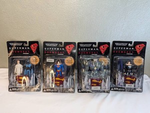 DC Direct Superman Doomsday Action Figure Lot  4 Packages, 5 Figures  Superman, Solar Suit Superman, Doomsday & Lex Luthor with Robot