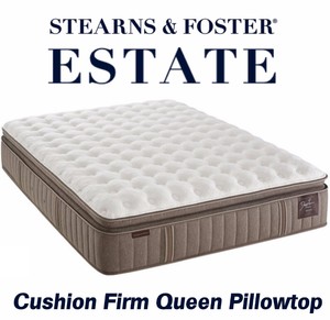 Stearns & Foster Estate Cushion Firm Pillowtop Queen Mattress - MSRP $1,999.99 - No Reserve