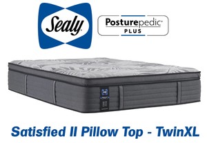 Sealy Posturepedic Plus Satisfied II Medium Euro Pillow Top Twin XL Mattress - MSRP $1,199.99 - No Reserve