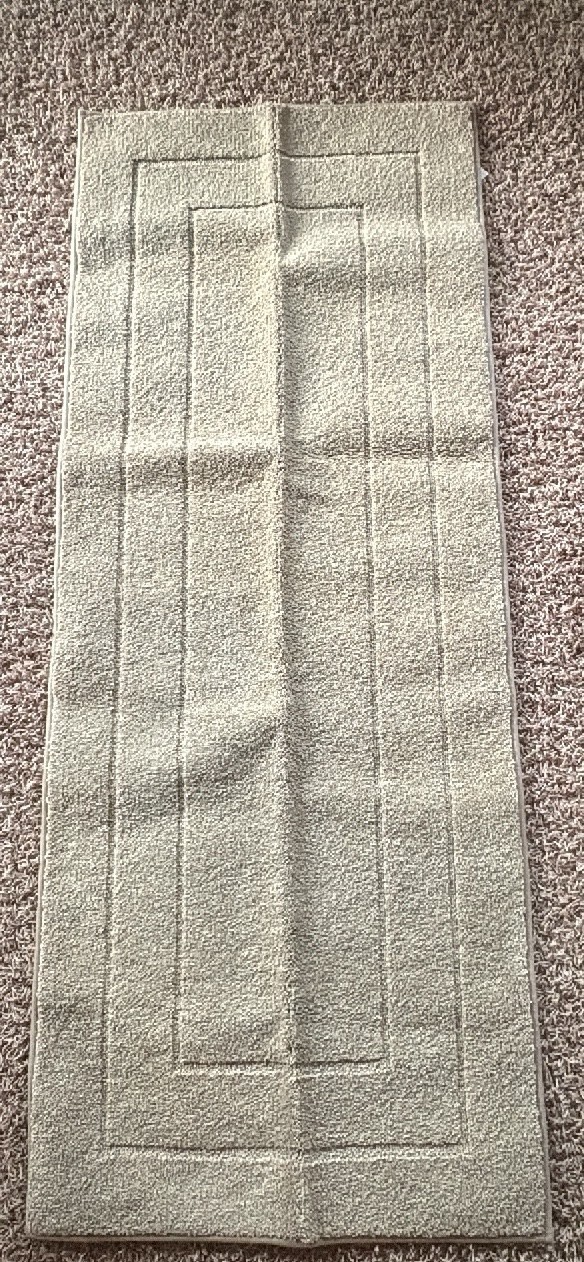 Tan Bathroom Mat, Soft and Elegant, 60 x 24