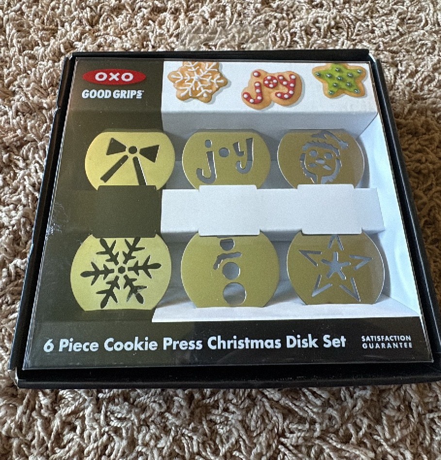 Oxo Good Grips 6-Piecs Cookie Press Christmas Disc Set, New
