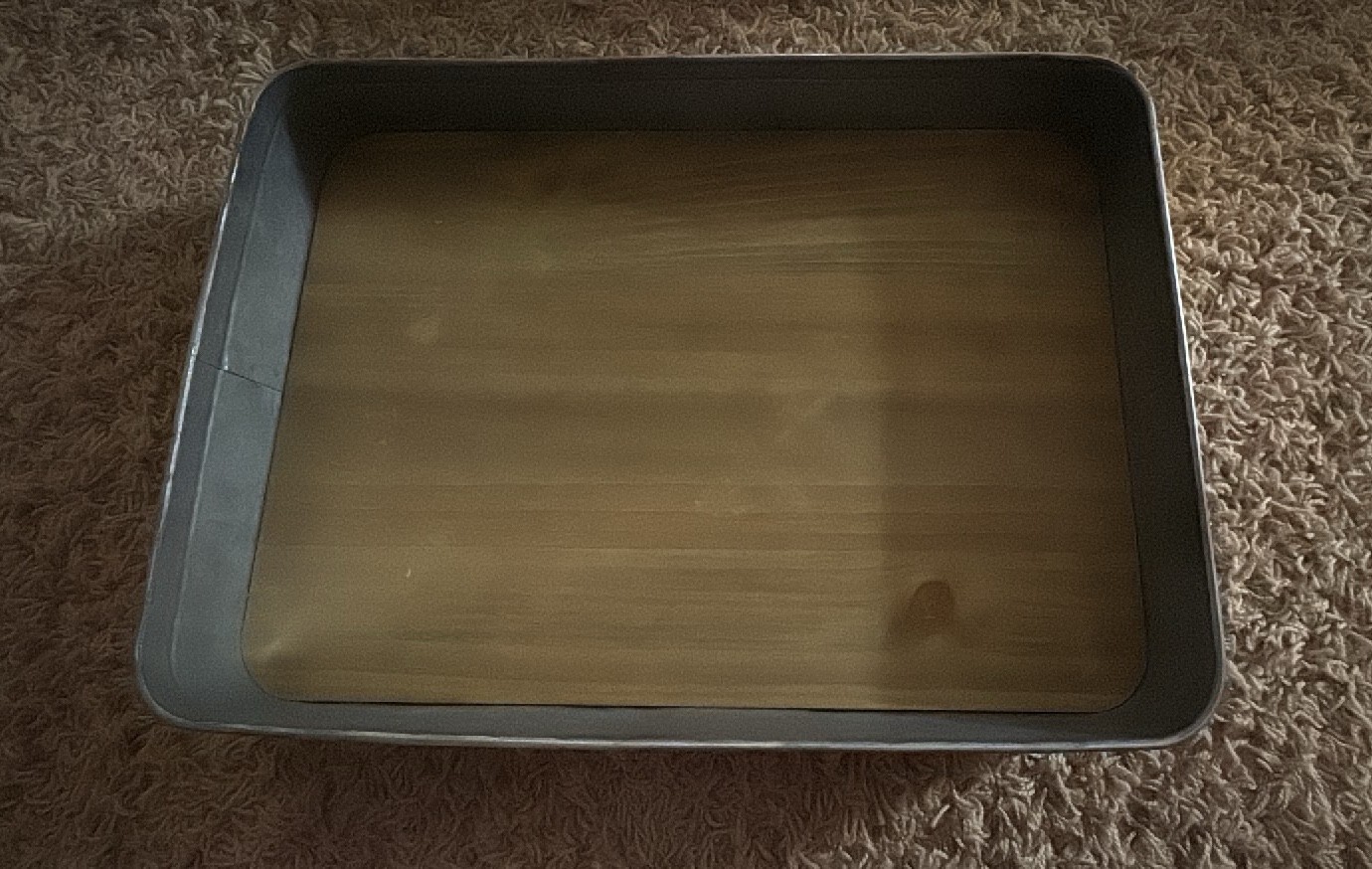 Wood and Metal Serving Tray, Great for Decorating, Breakfast in Bed or Storing Craft Supplies