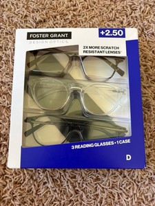 Foster Grant Readinf Glasses 3-Pack 2.50 Strength
