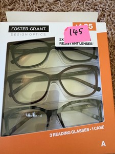 Foster Grant Readinf Glasses 3-Pack 1.25 Strength