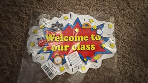 Welcome to Our Class Teacher Classroom Wooden Hang Up Decoration