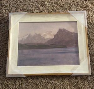 Decorative Wooden Art in Frame, Beautiful Mountain Artwork