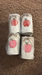 Four Metal Apple Decorative Cans