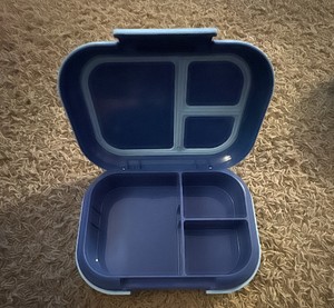 Bentgo Bento Lunch Box Blue Color, Hard Plastic Thick Heavy Duty Construction