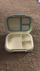 Bentgo Bento Lunch Box Light Blue Color, Hard Plastic Thick Heavy Duty Construction