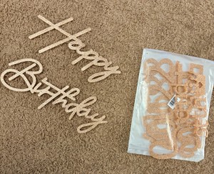 12 Happy Birthday w customizable age - rose gold glitter