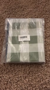 Two Pack of Green Checkered Waterproof Tablecloth, Great for Camping and Picnics
