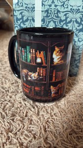Cat Library Booker Lovers Coffee Mug