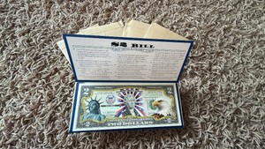 250 Anniversary collectors $2 bill play money - set of 5 - fact sheet about the history of the $2 bill - NOT REAL U.S. currency.