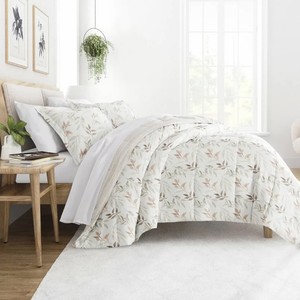 King - Home Foliage Stripe KingCalifornia King Reversible Comforter Set- 1 comforter and 2 king shams - down alternative
