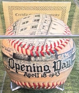Unforgettaball Yankee Stadium Opening Day April 18 1923 Vs. Red Sox With COA