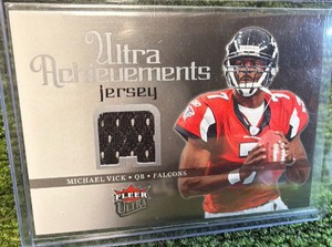 2006 Fleer Ultra Ultra Achievements Michael Vick #AU-MV Jersey Relic Falcons
