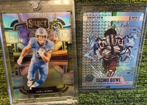 SAM LAPORTA 2023 SELECT CONCOURSE ROOKIE SILVER PRIZM DIE CUT #35 LIONS Q27562026 Bo Jackson Battle Arena Tecmo Bowl SKATTER Cam Skattebo Foil Ice endzone RC