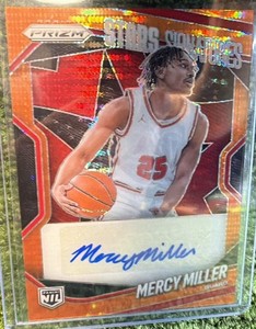 2025-26 Prizm Mercy Miller Penmanship Orange Pulsar Auto 99 Numbered 