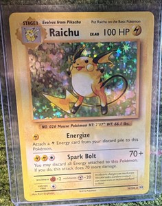 Pokemon TCG Raichu Evolutions EN Stage 1 100HP Holo Rare 36108