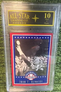 John F Kennedy 1992 Tuff Stuff Presidential Pitches JFK Card #6