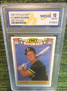 Mark McGwire #13 Topps 1987 Rookies 1988 Glossy WCG 10 Gem Mint Card Oakland As