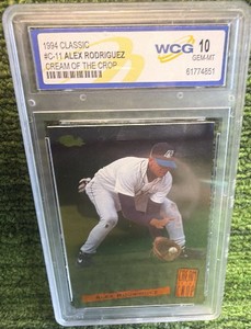 1994 Classic Games Alex Rodriguez Cream of the Crop C11 Appleton Foxes WCG 10