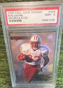 2000 Collectors Edge Graded Ron Dayne Uncirculated #104 PSA GRADED Mint 9