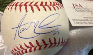 Aaron Nola #27 Philadelphia Phillies Signed Rawlings MLB Baseball Rare Collector W COA