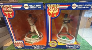 Starting Lineup Stadium Stars 1995 Willie Mays Giants Figure w BaseBarry Bonds Candlestick Park  1994 Limited Edition Stadium Stars Starting Lineup