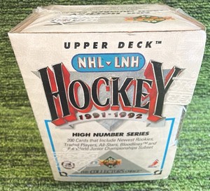 1991-1992 Upper Deck NHL Hockey High Number Series 200 Cards Complete - Sealed Box