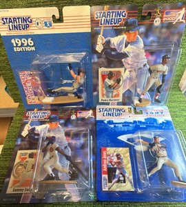 Starting Lineups Major League Baseball Players Lot of 4- Cal Ripken Jr. Pedro Martinez, Sammy Sosa, & Andruw Jones