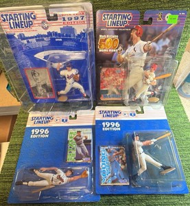 Starting Lineup Lot of 4 Stars Nolan Ryan, Mark McGwire, Cal Ripken Jr., & Marty Cordova