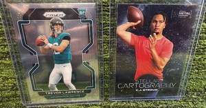 Panini Prizm 2021 Trevor Lawrence Rookie Base Set RC #331 Jaguars2024 Metal Universe #111 C.J. Stroud Rookie Stellar Cartography