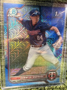 2022 Bowman Chrome Danny De Andrade Blue Mega Box Refractor 1st 150 #BCP-156 Minnesota Twins