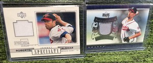 2001 UPPER DECK PROS & PROSPECTS ROBERTO ALOMAR GAME USED JERSEY SPECIALTY #S-RA2007 Upper Deck - UD Game Materials #UD-JS John Smoltz (MEM)