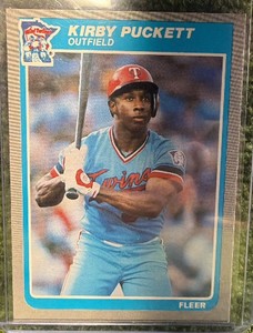 1985 Fleer Kirby Puckett #286 Minnesota Twins RC Rookie Trading Card 