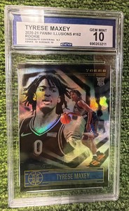 2020-21 Illusions Tyrese Maxey Rookie Card PHILADELPHIA 76ERS Graded Slab