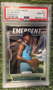 2019 Panini Prizm Emergent #17 Ja Morant RC Rookie PSA 10 Gem Mint Graded Slab