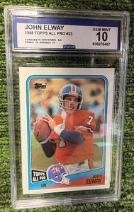 1988 Topps - John Elway #23 CCG 10 Denver Broncos HOF