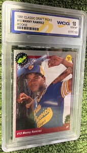1991 Classic Draft Picks Manny Ramirez Rookie #10 Graded Gem Mint 10
